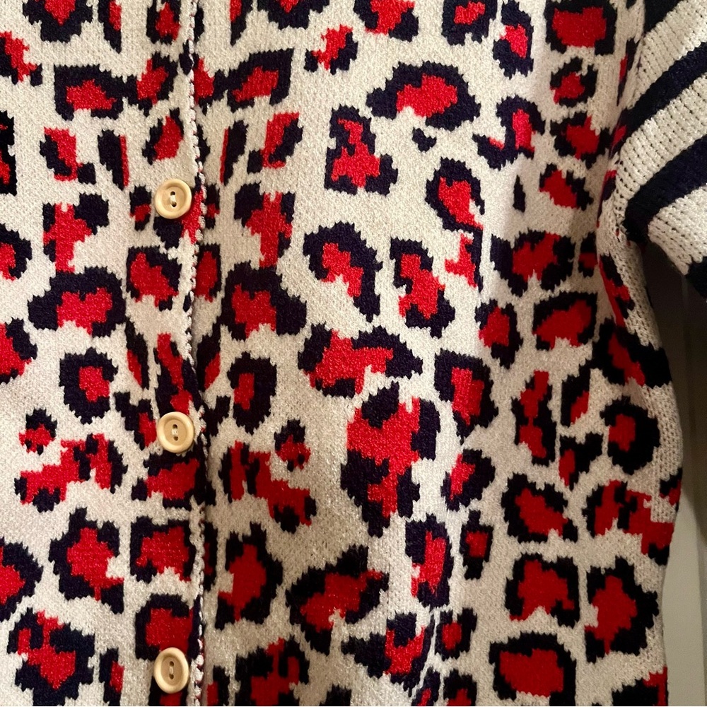 Leopard Patterned Button Up Cardigan - Picture 6 of 8